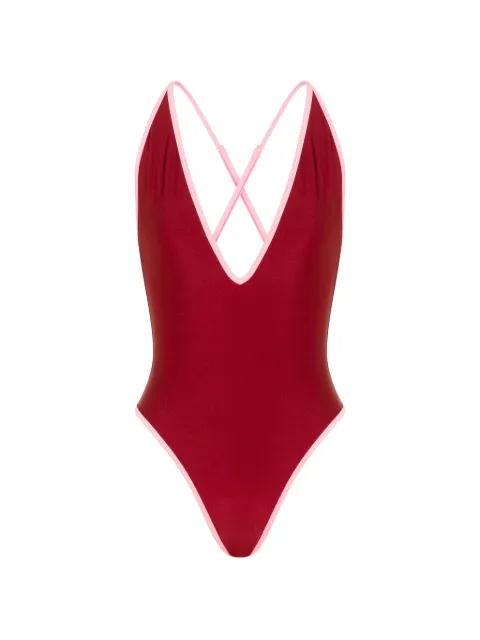 Moschino contrast-trim swimsuit