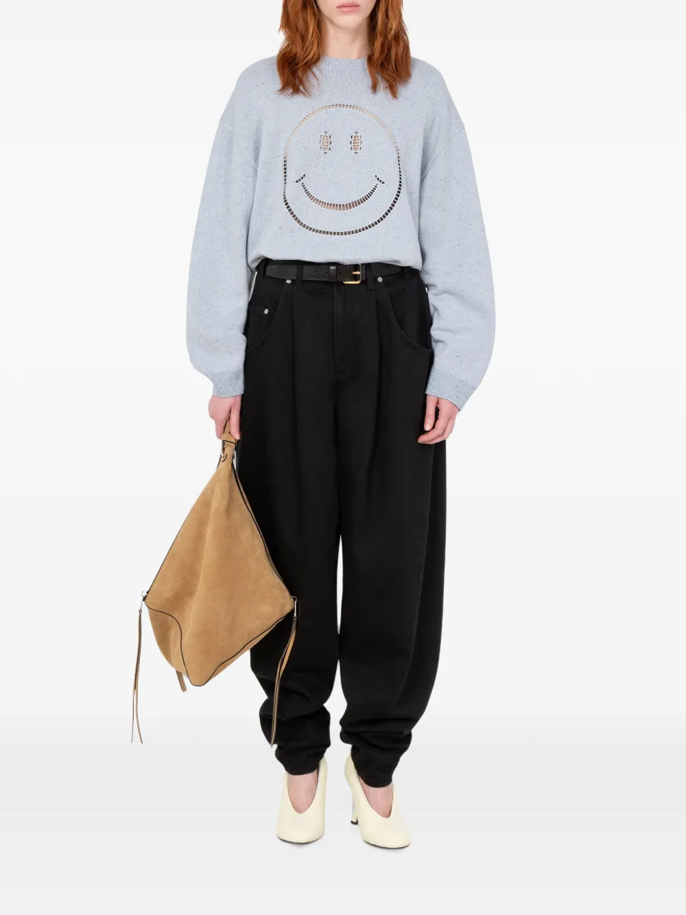 Moschino x Smiley trui met uitgesneden detail Blauw