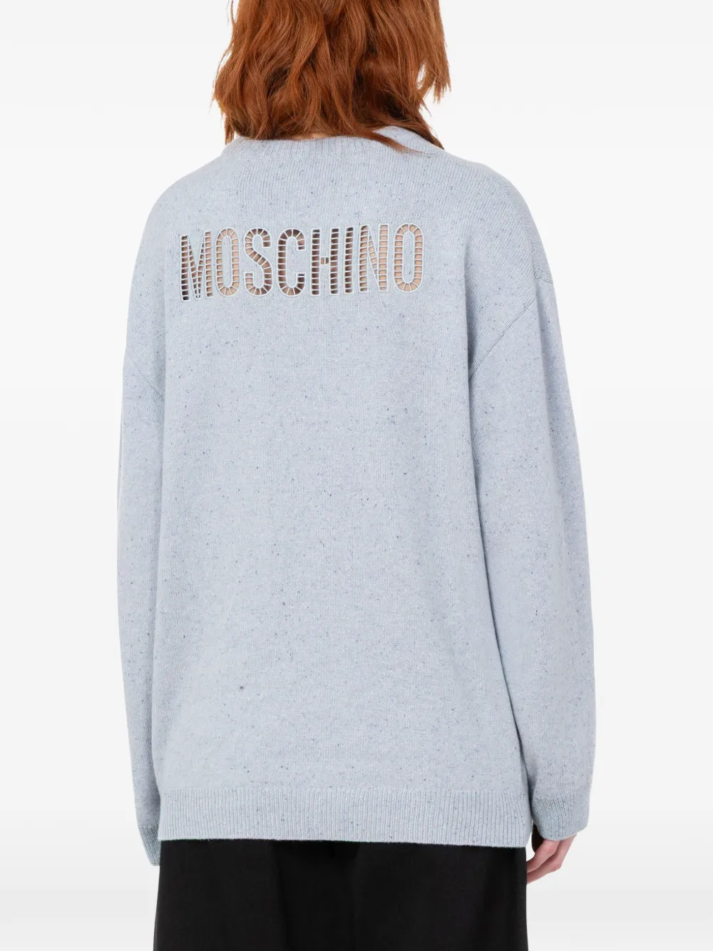 Moschino x Smiley trui met uitgesneden detail Blauw