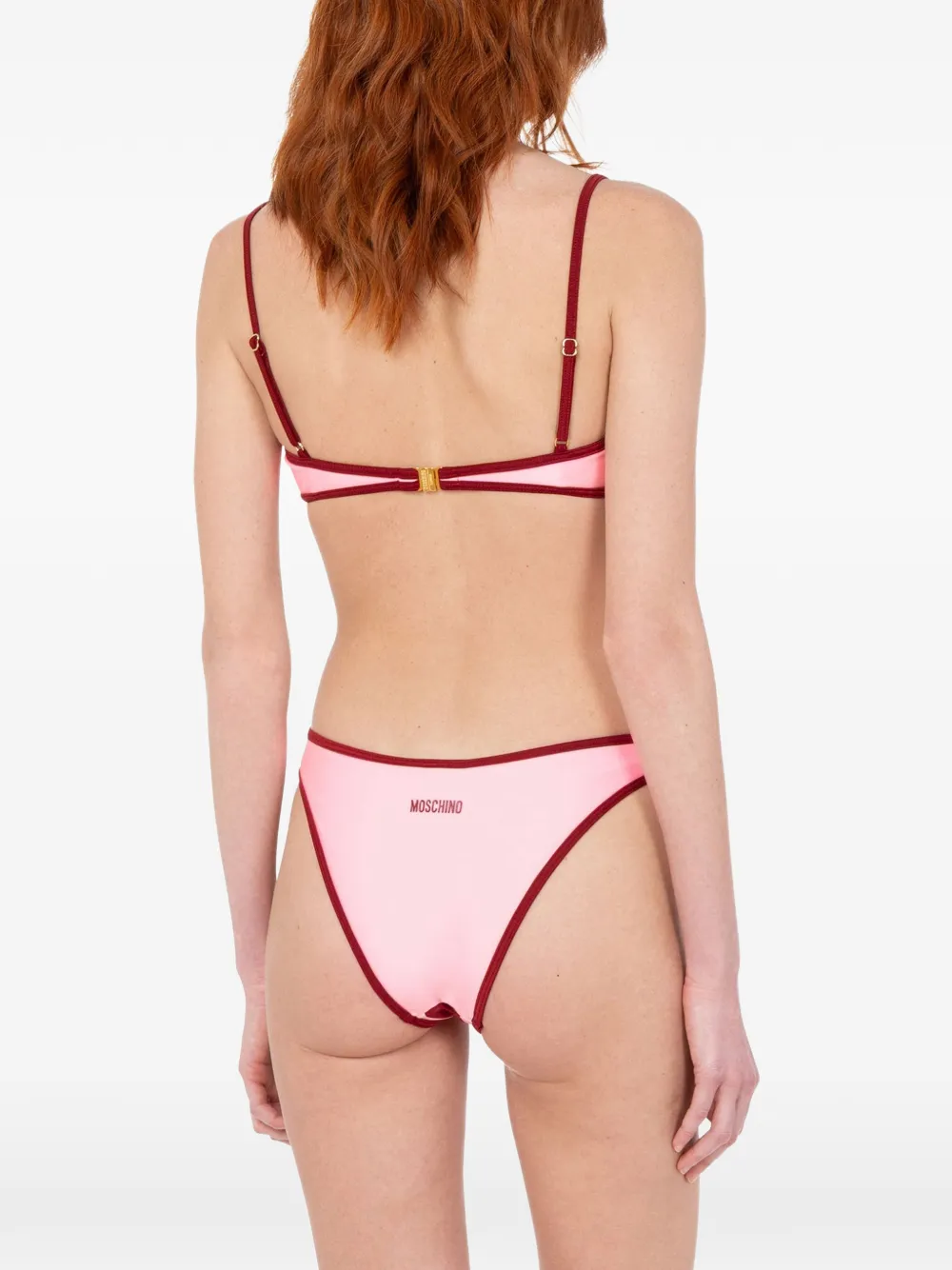 Moschino colour-block bikini Rood