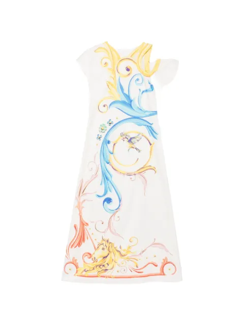 Moschino graphic-print cut-out maxi dress