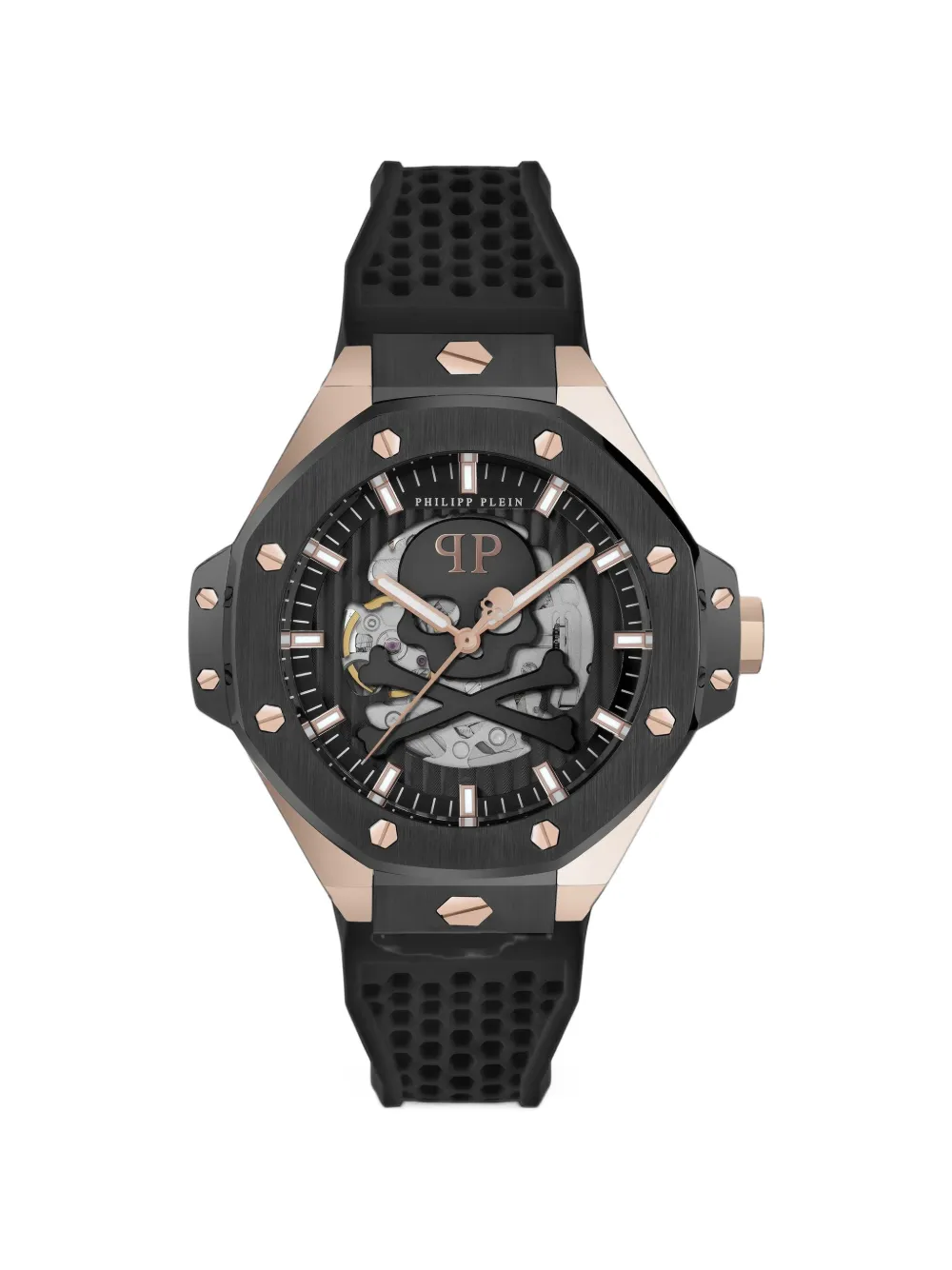 Philipp Plein Skull Skeleton 46mm watch - Black