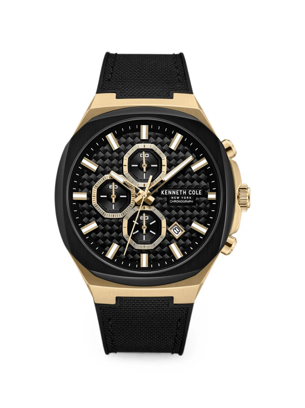 KENNETH COLE round-face 43.5mm watch - Nero