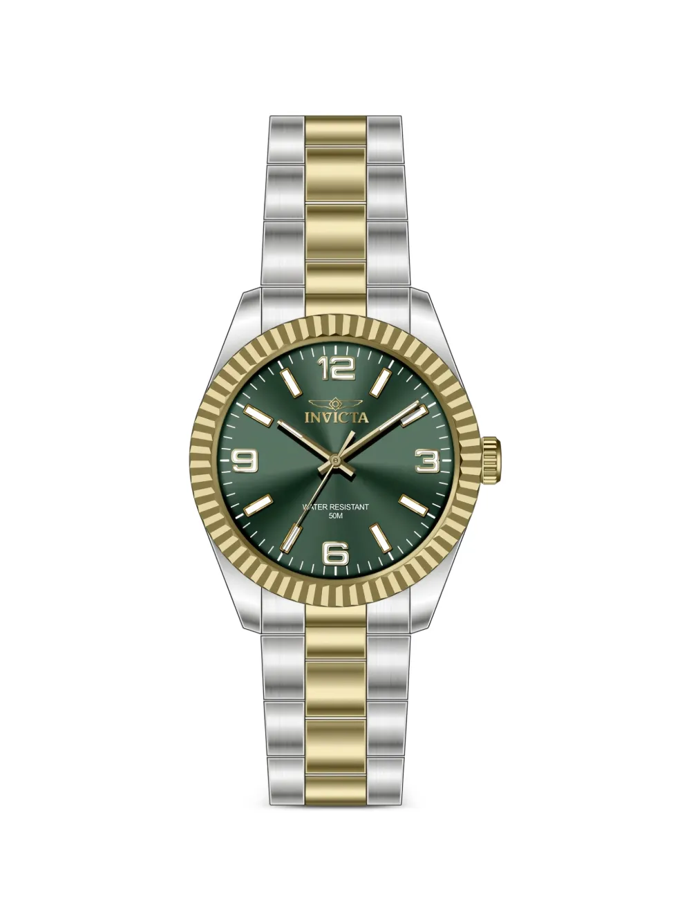 Invicta fluted bezel 44mm watch - Verde