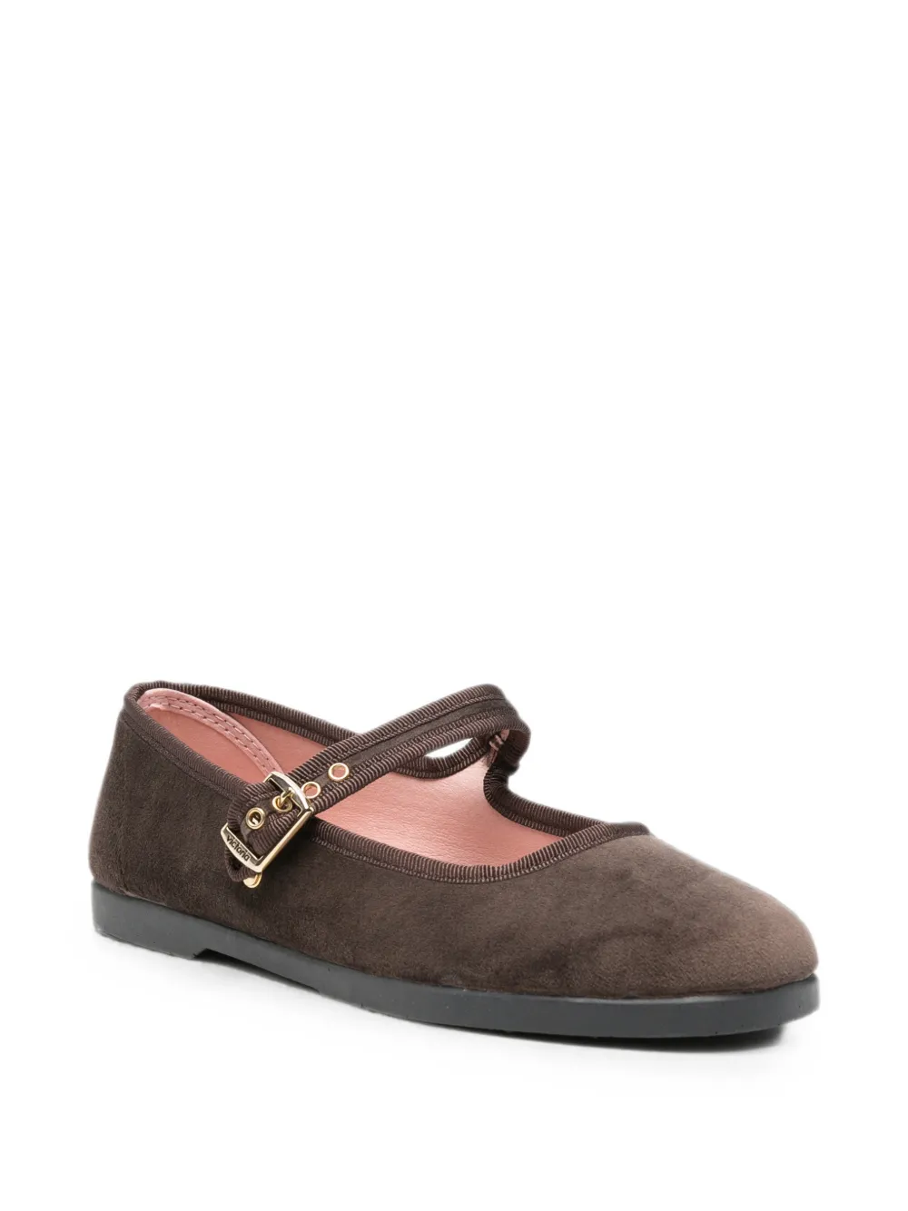 Victoria buckle-fastening velvet ballet flats Bruin