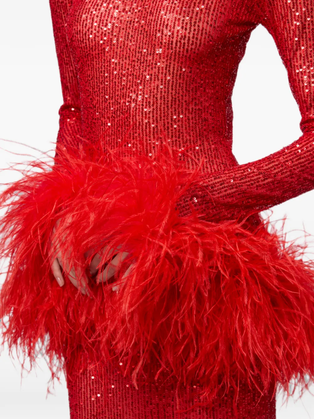 Atu Body Couture Maxi-jurk verfraaid met pailletten Rood