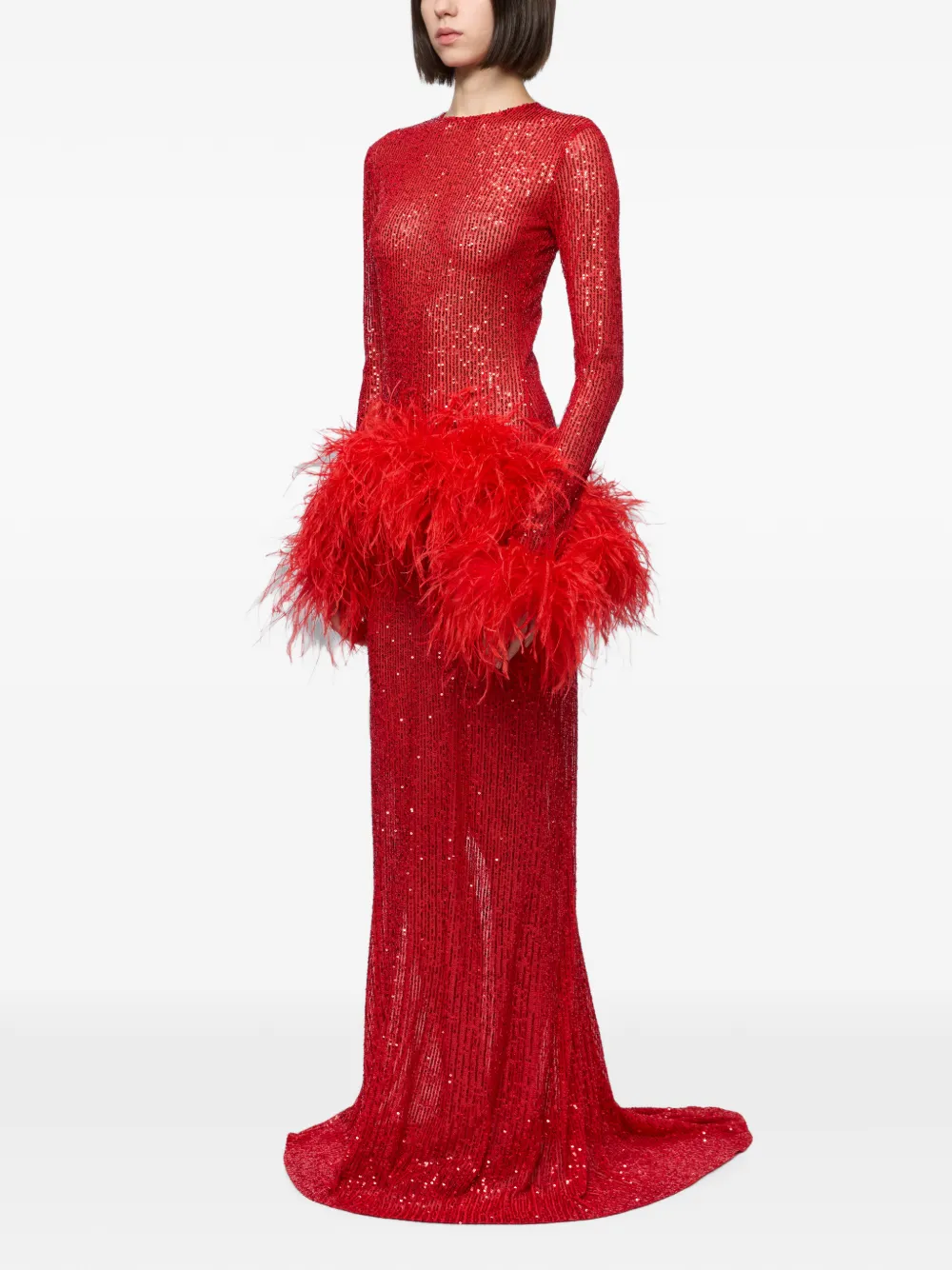 Atu Body Couture Maxi-jurk verfraaid met pailletten Rood