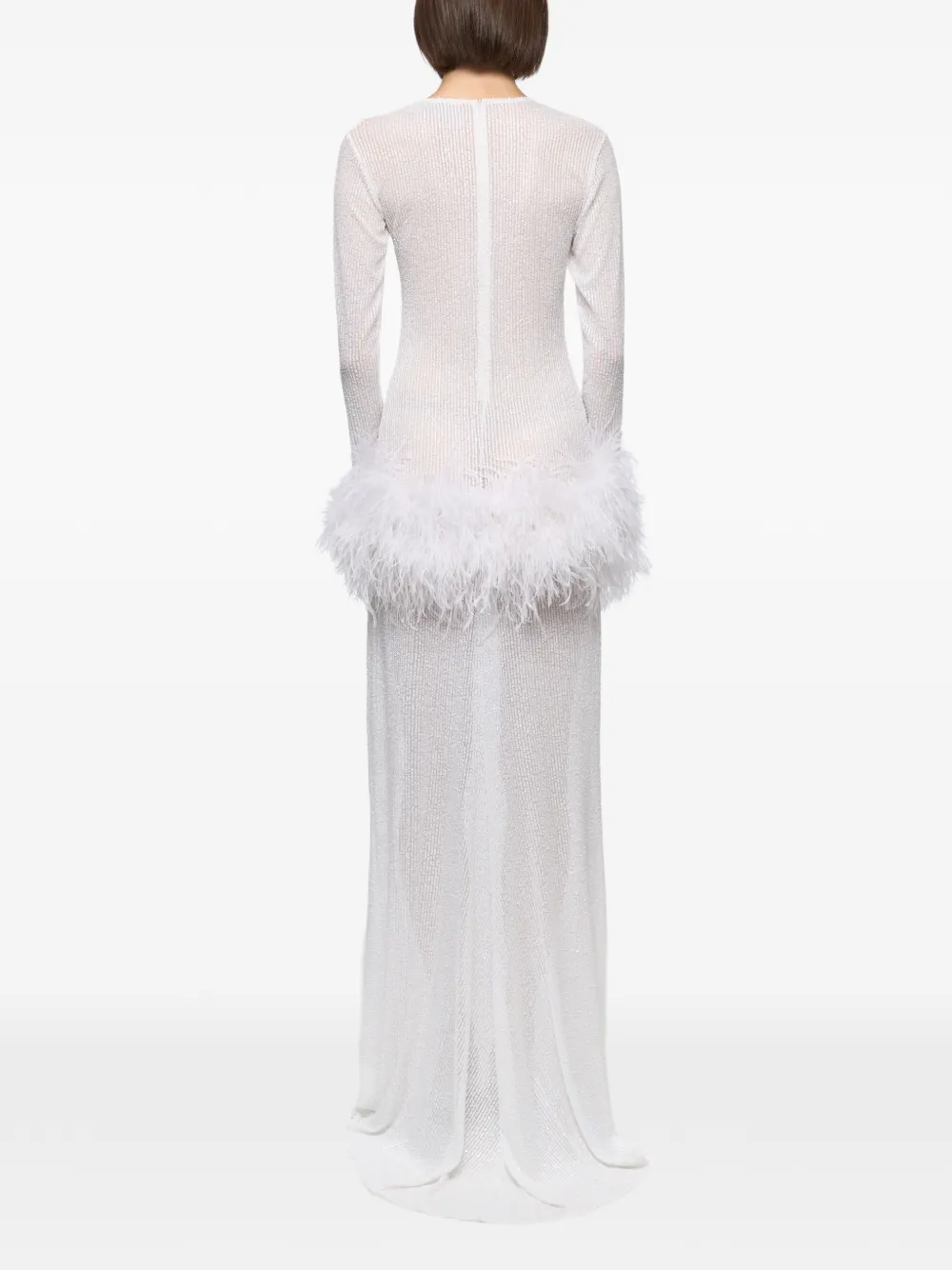 Atu Body Couture Maxi-jurk verfraaid met pailletten Wit