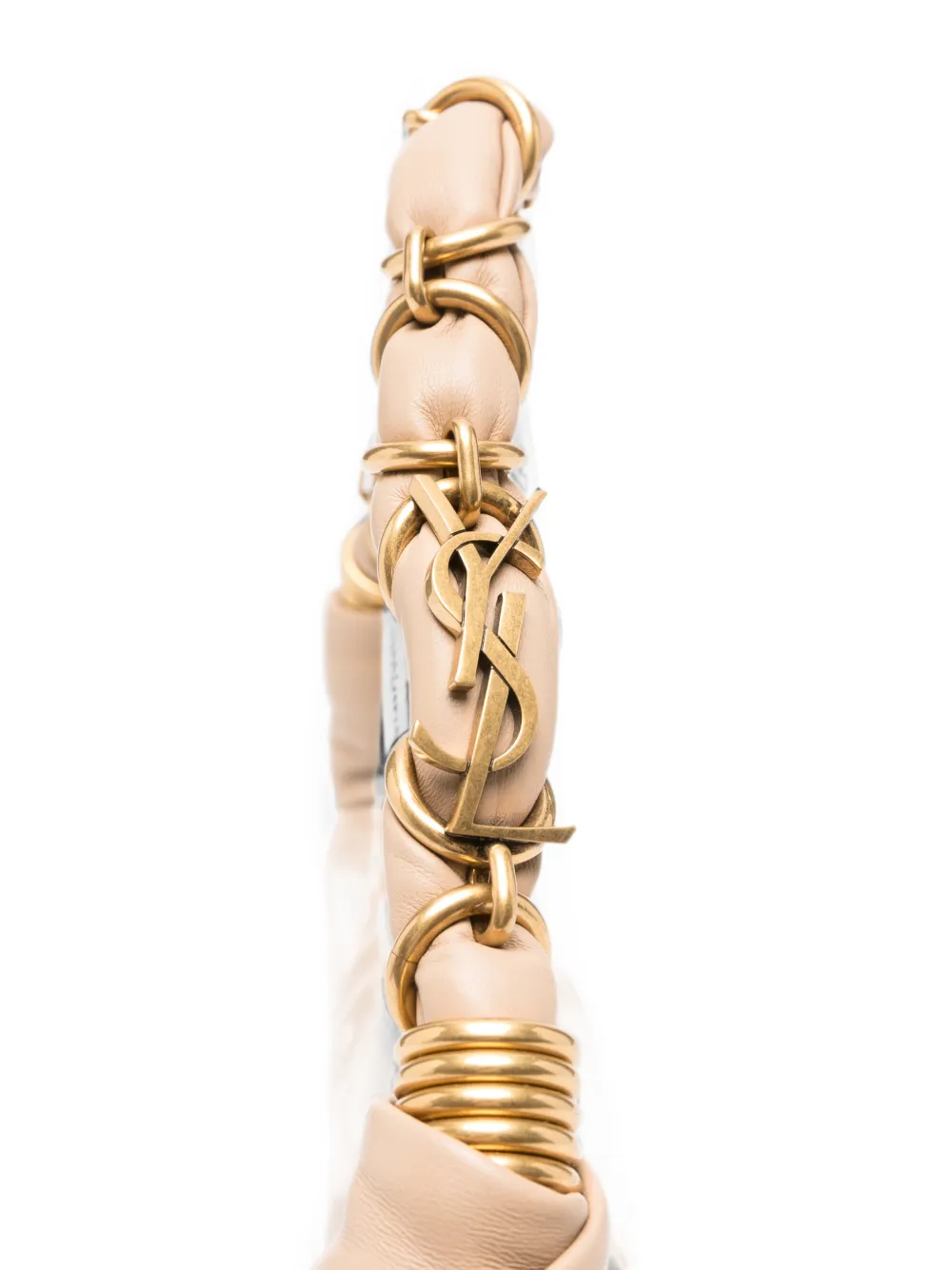 Saint Laurent Amita mini-shopper met logoplakkaat Beige