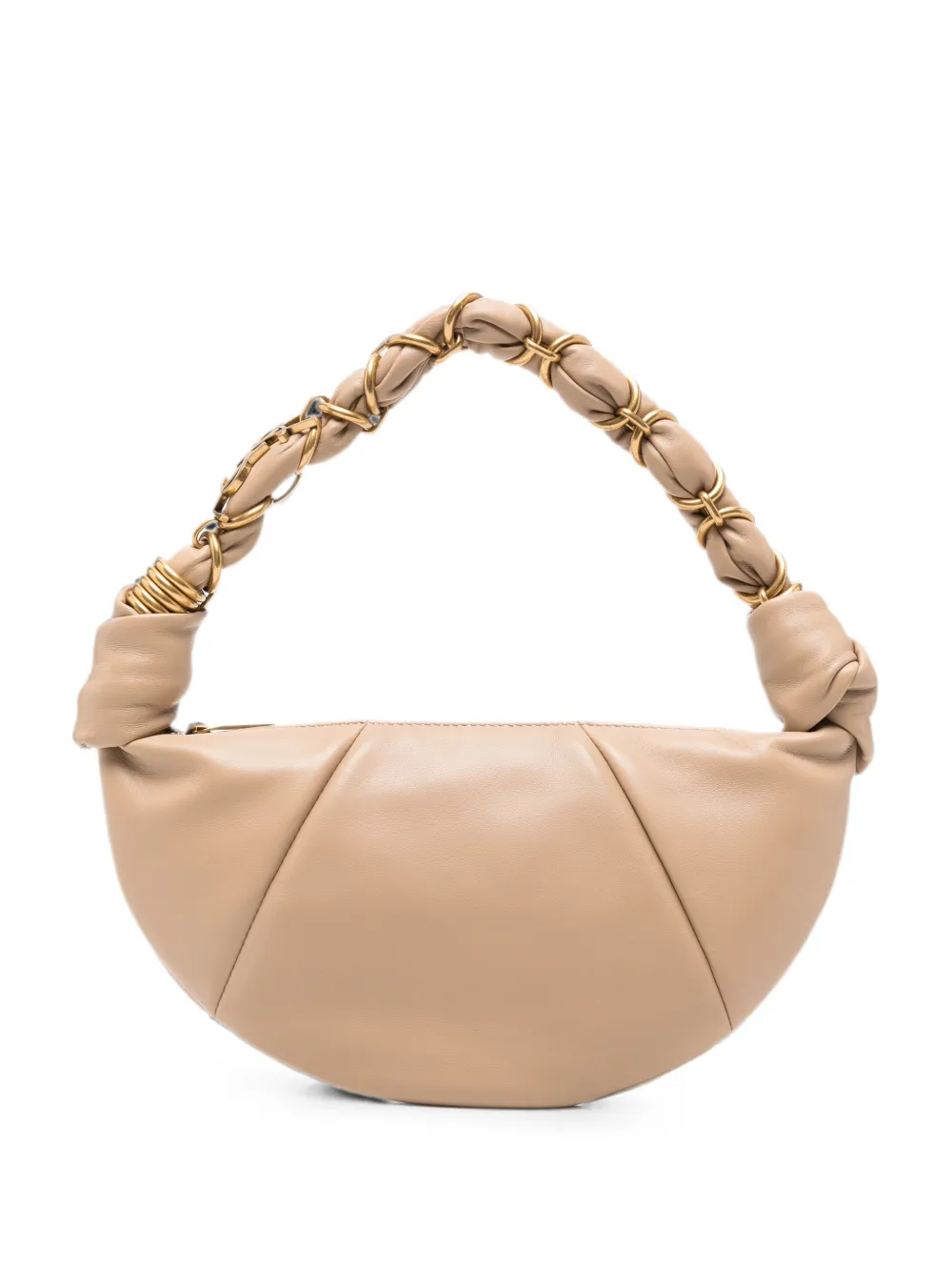 Saint Laurent mini Amalia logo-plaque tote bag - Nude