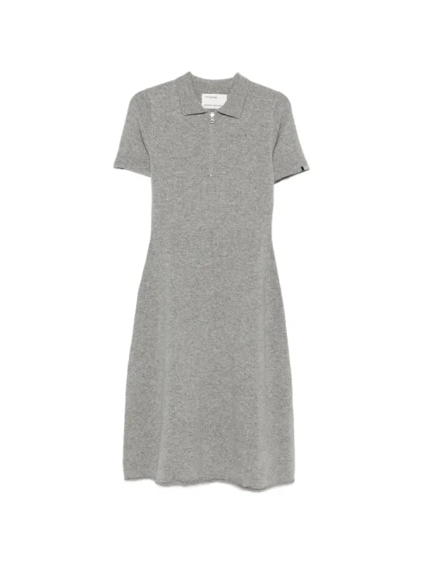Extreme Cashmere Georgia Zip-fastening Midi Dress in Grey