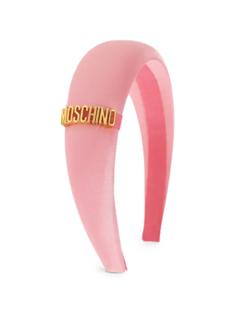 Moschino Gepolsterter Haarreif mit Logo-Schild