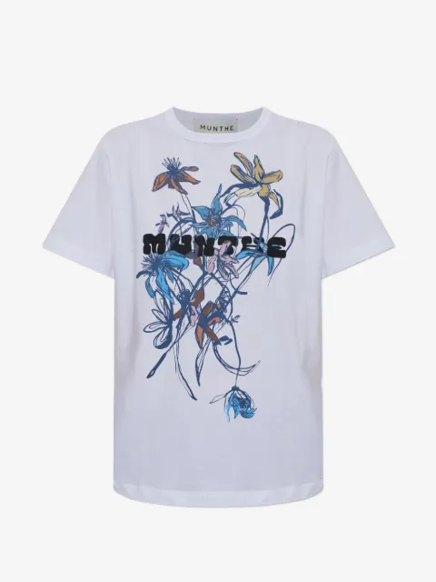 MUNTHE Vuranus floral-print logo-print top