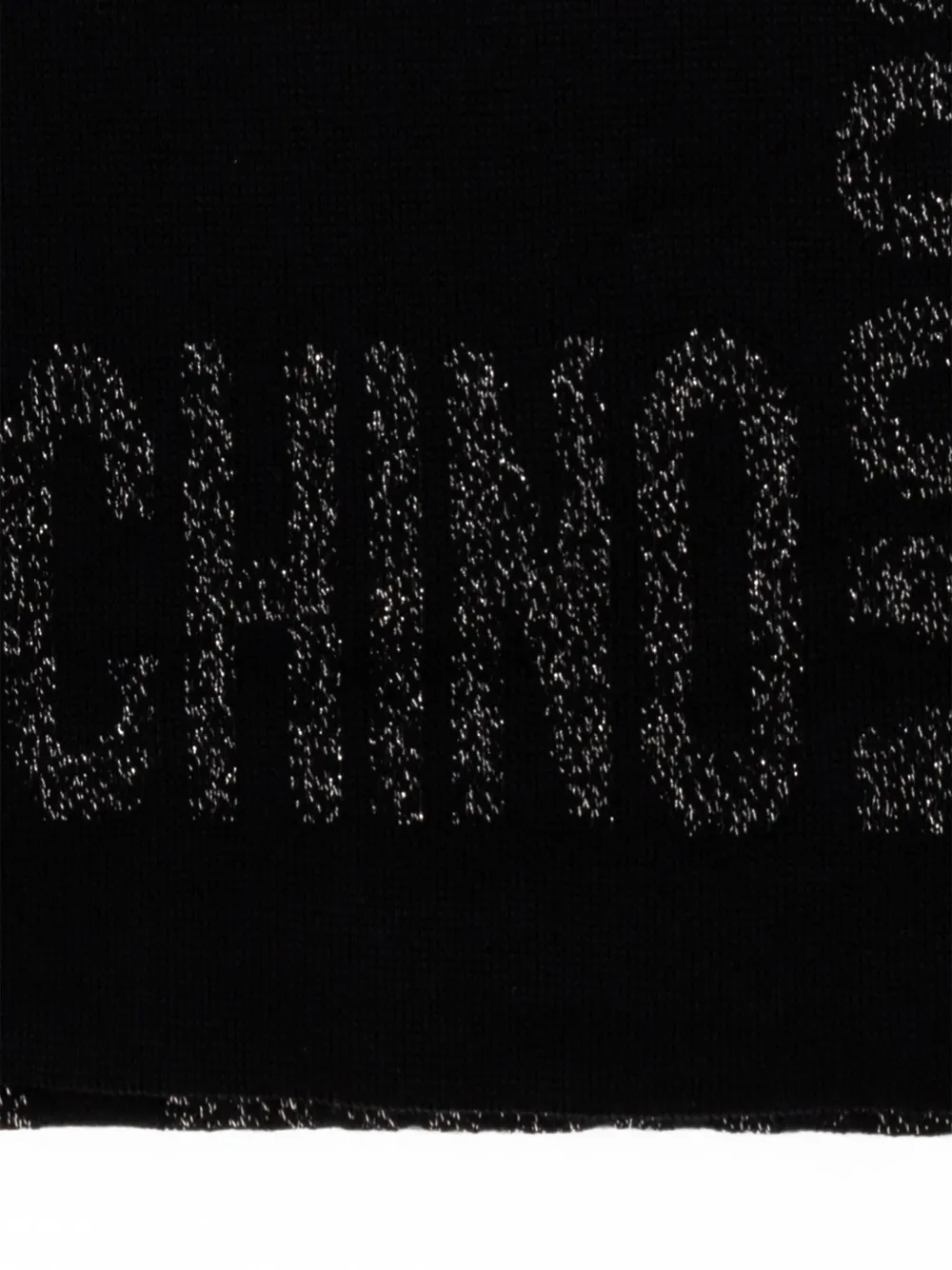 Moschino logoprint Lurex sjaal Zwart