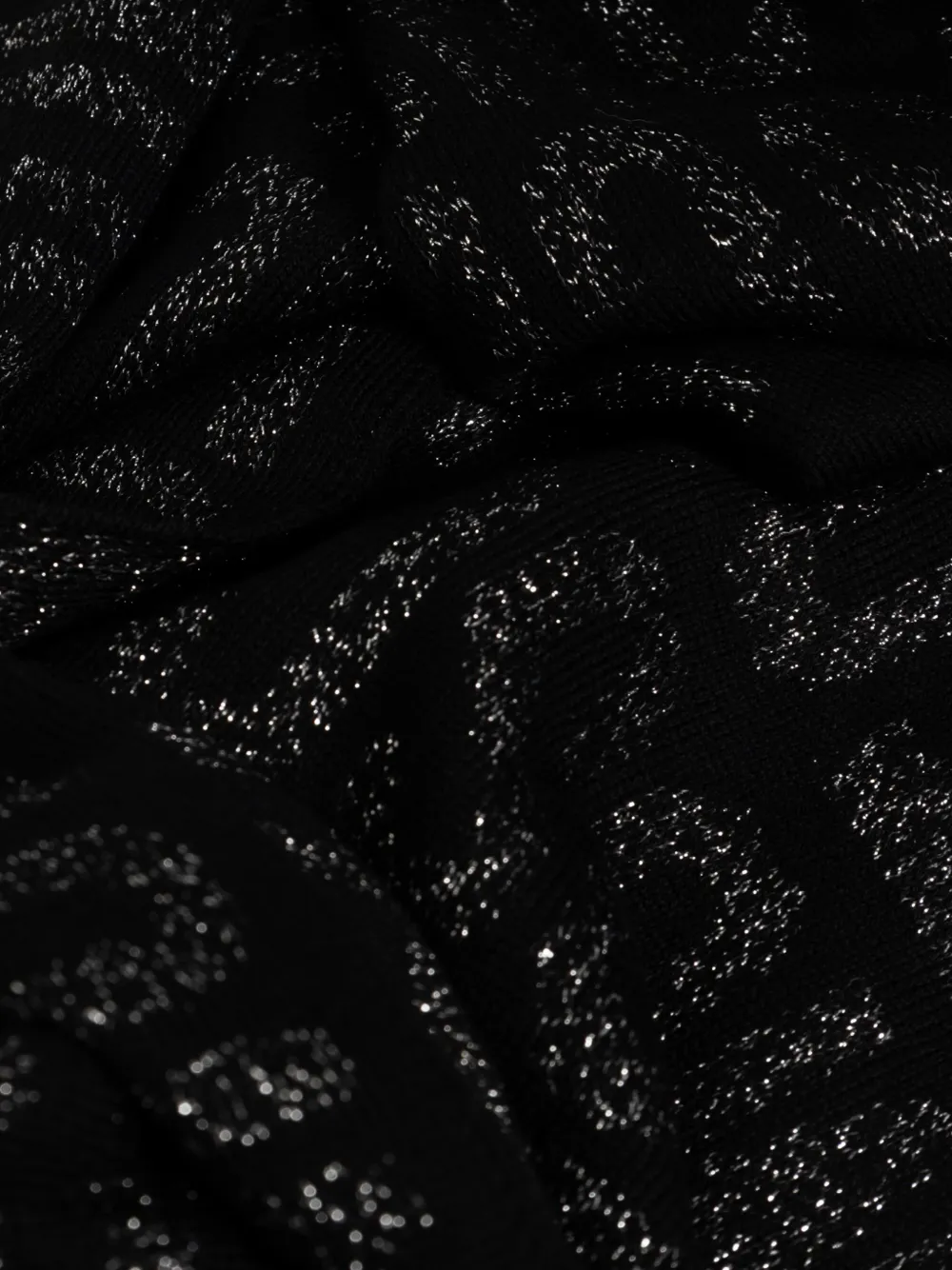 Moschino logoprint Lurex sjaal Zwart