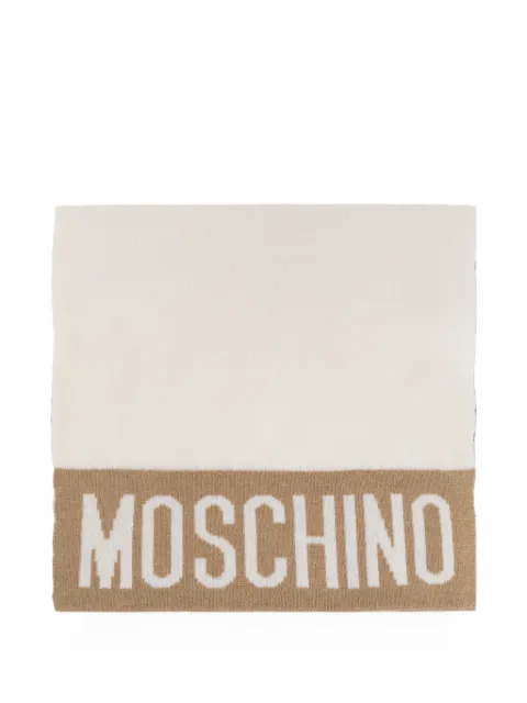 Moschino bufanda con logo en intarsia