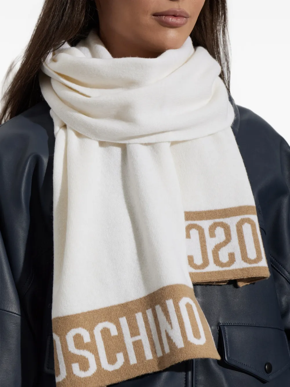 Moschino Intarsia sjaal Wit