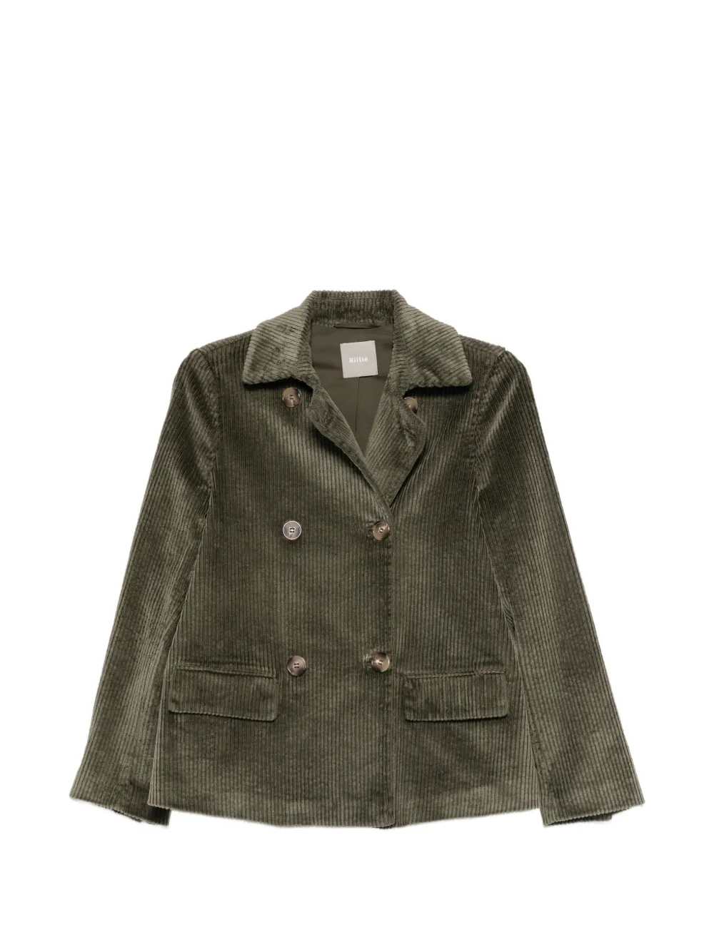 Kiltie double-breasted corduroy blazer - Grün