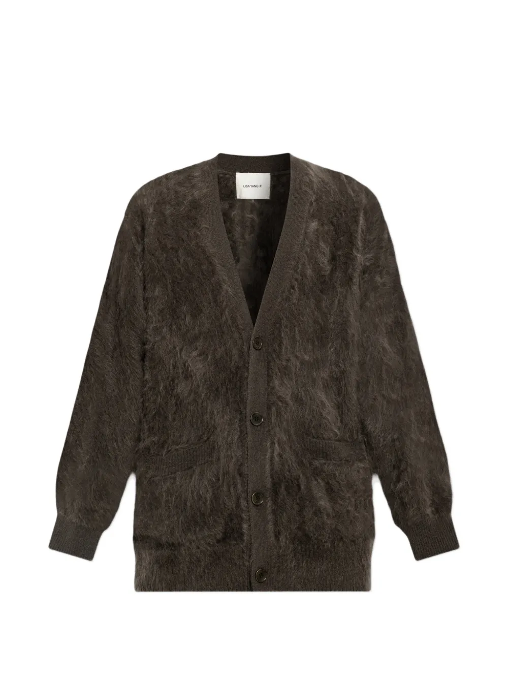 Lisa Yang Devean brushed cardigan - Marrone