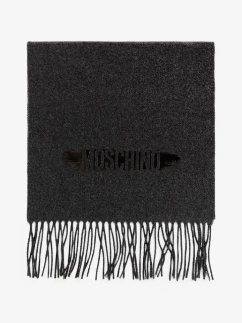 Moschino bufanda con logo y flecos