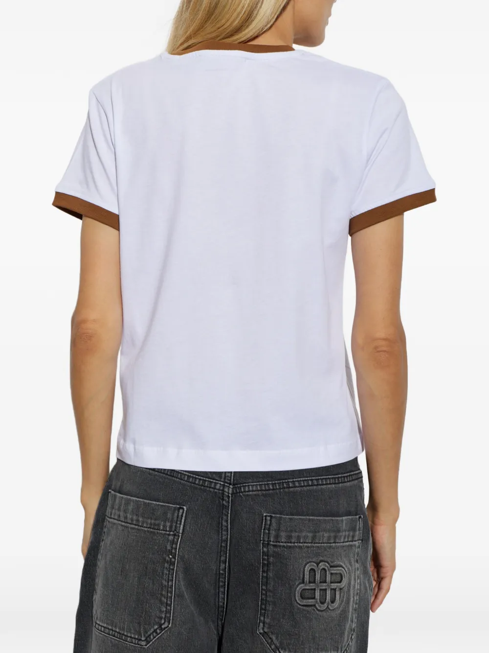 MUNTHE Vagary T-shirt met borduurwerk Wit