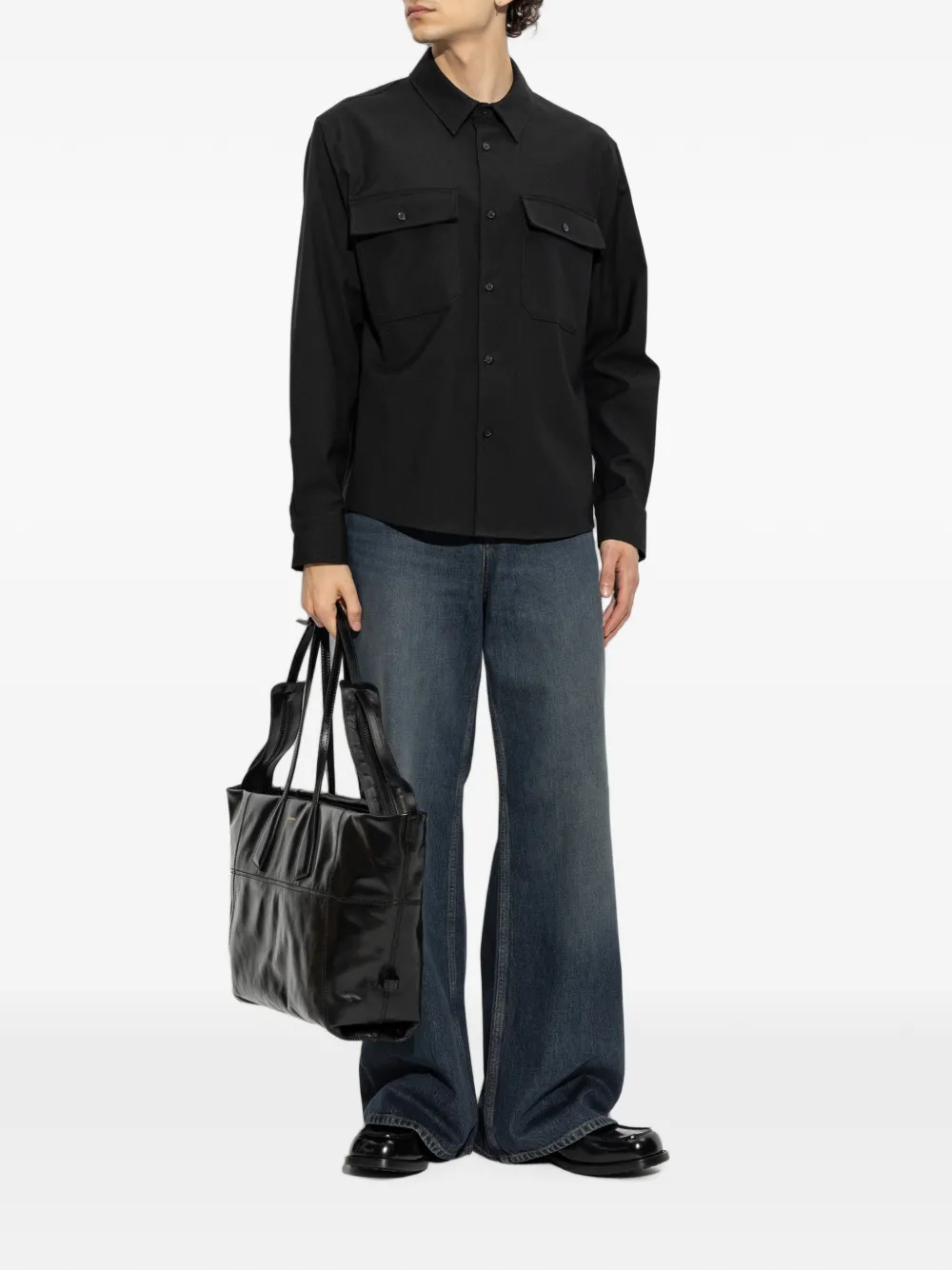 Courrèges Twill overhemd Zwart