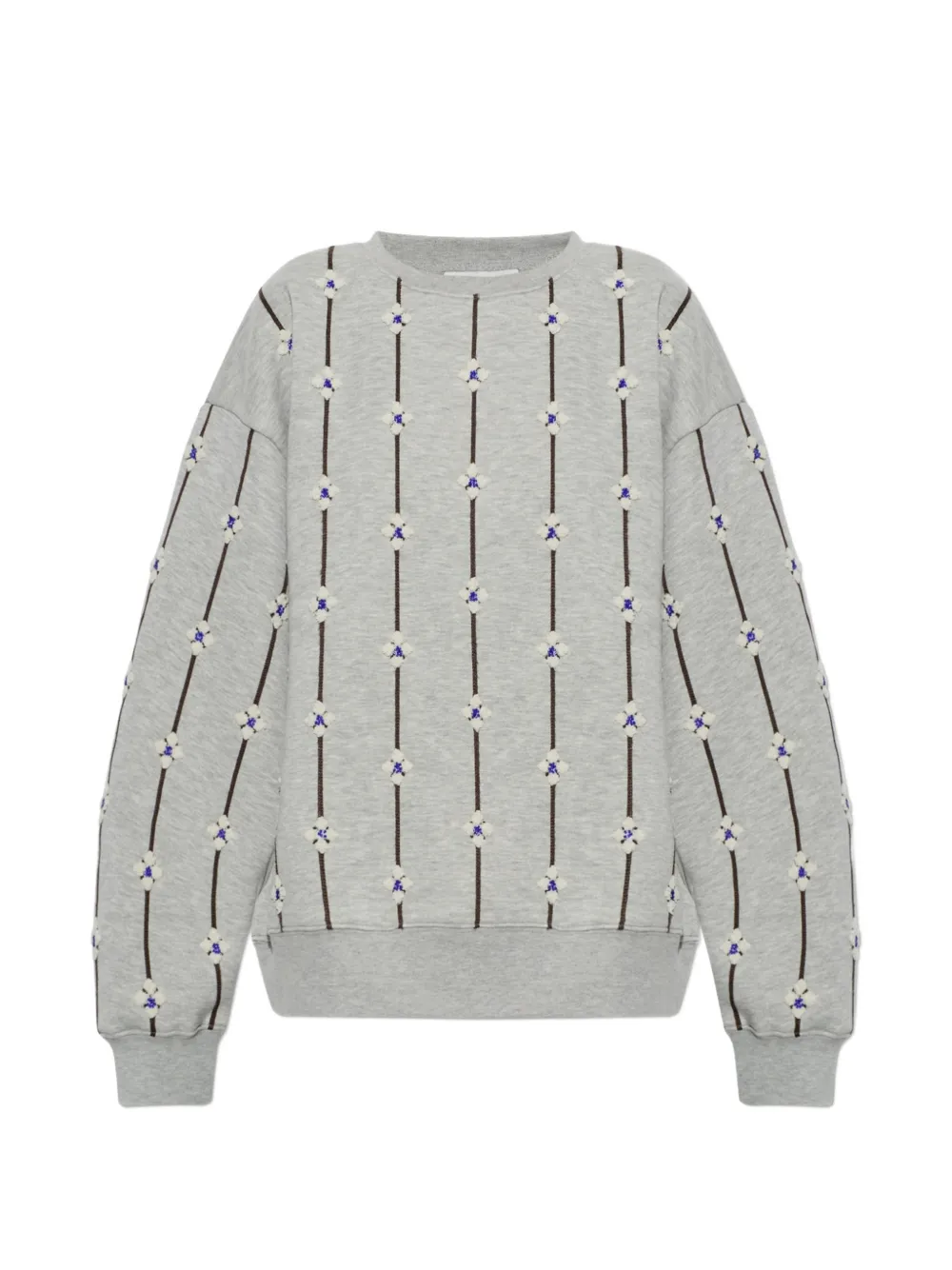 MUNTHE Vesicle floral-embellished sweatshirt - Grigio