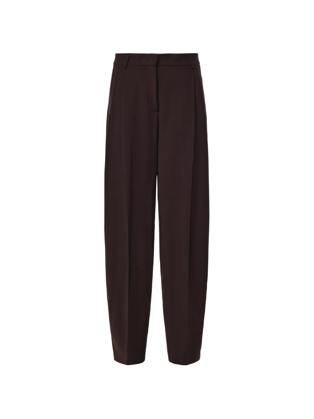THE ANDAMANE pleated tapered trousers - Marrone