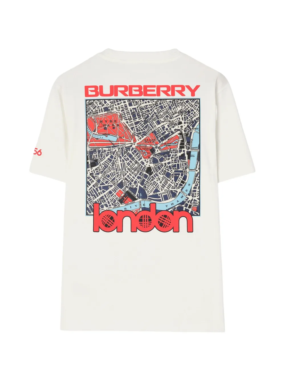 Burberry London Map katoenen T-shirt Wit