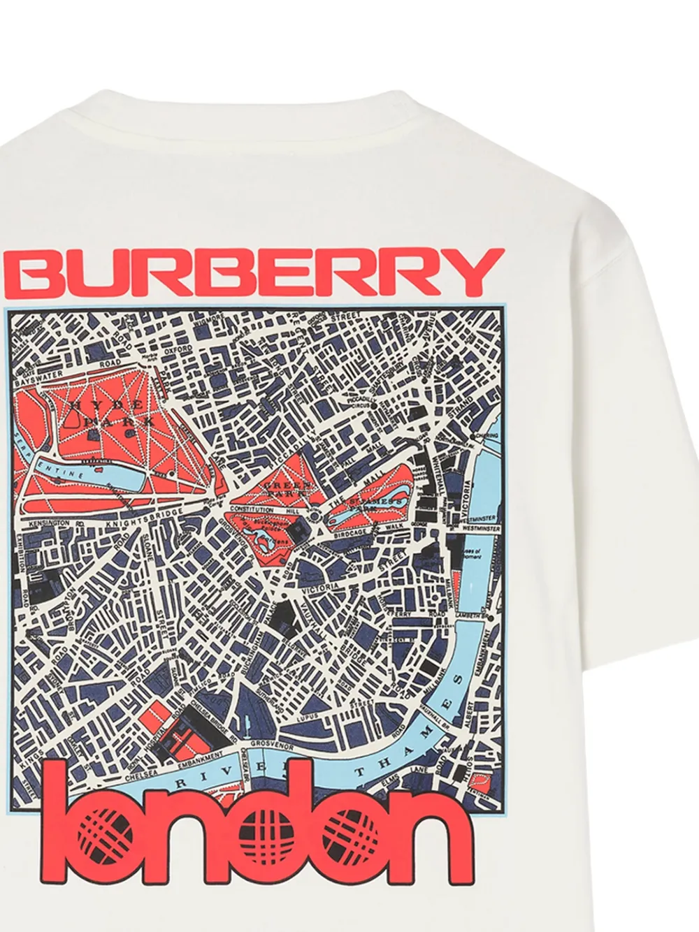 Burberry London Map katoenen T-shirt Wit