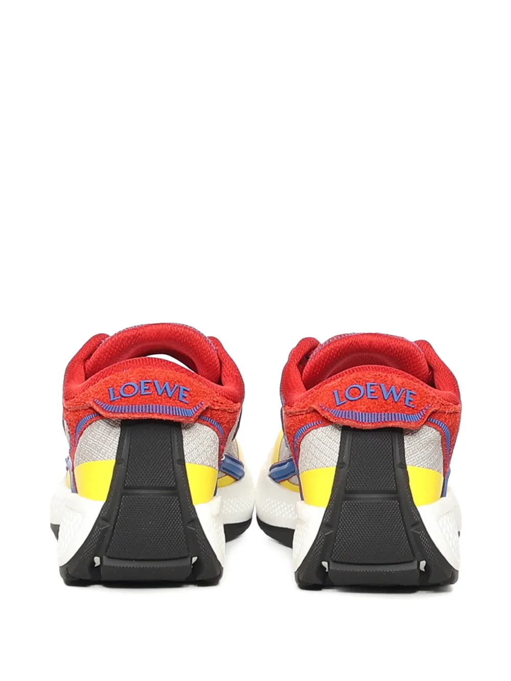 LOEWE Pogo sneakers in technical knit and suede Rood