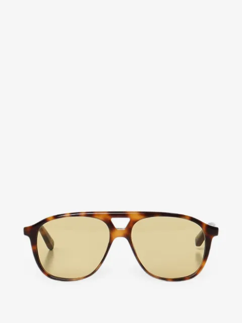Chimi Umatortoiseshell-effect pilot-frame sunglasses