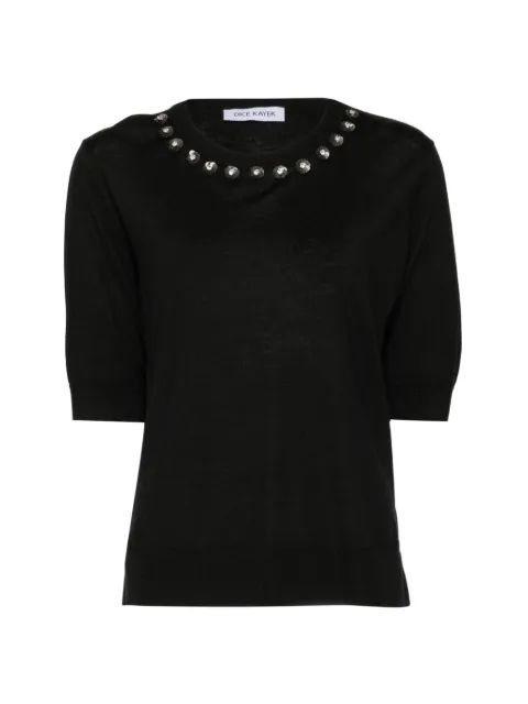 Dice Kayek sequin-embellished wool top