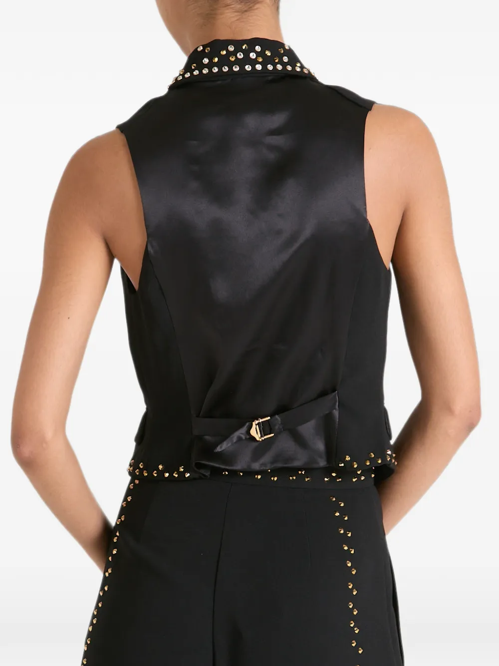 Temperley London Oberon gilet verfraaid met kristallen Zwart