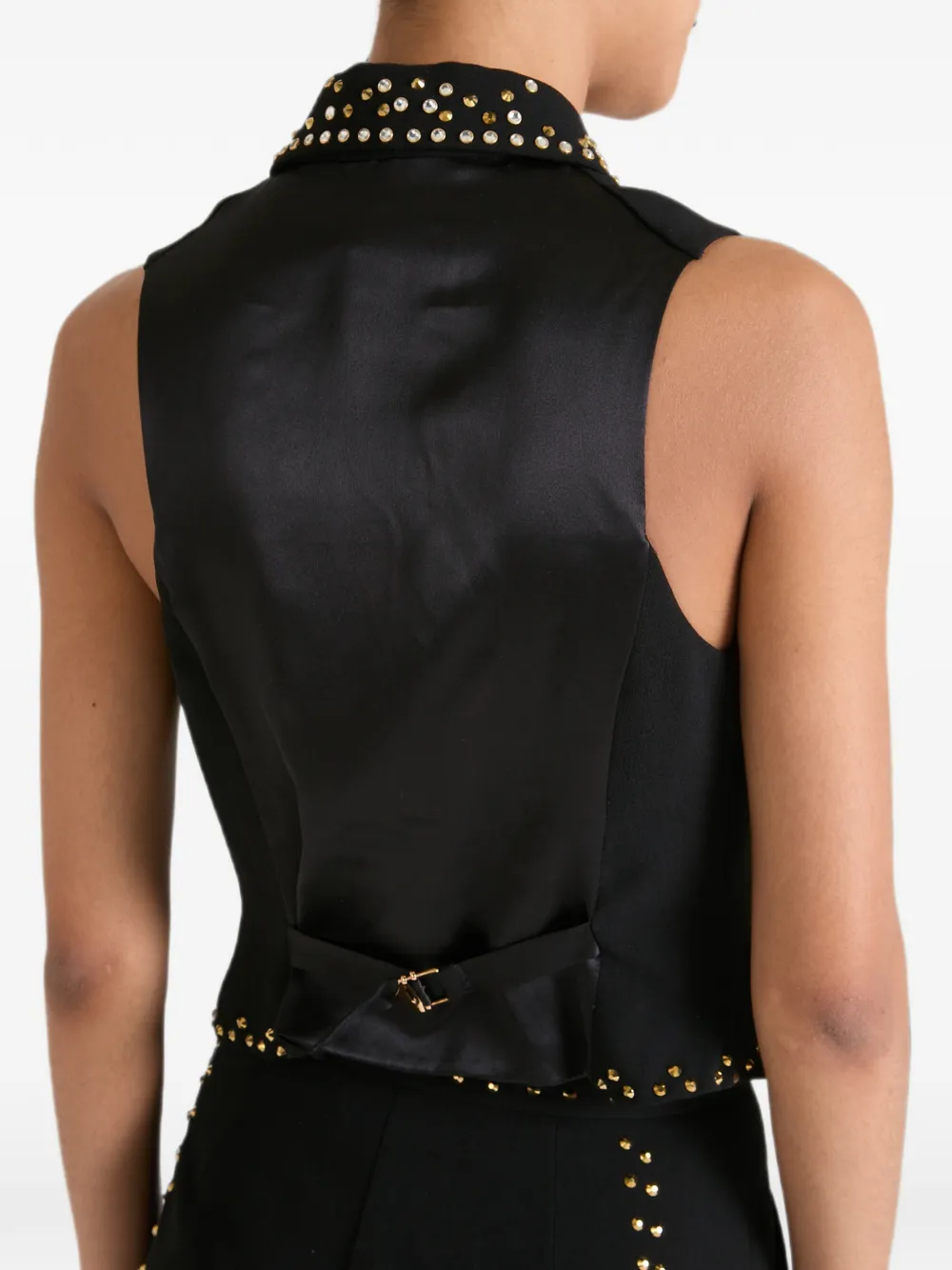 Temperley London Oberon gilet verfraaid met kristallen Zwart