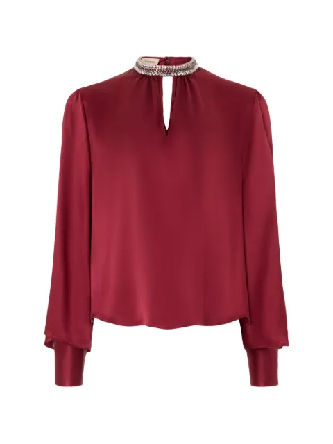 Temperley London Beatrice crystal-embellished silk blouse