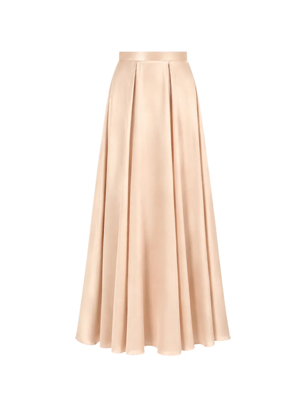 Temperley London Amerie Maxirock aus Satin mit Falten - Nude