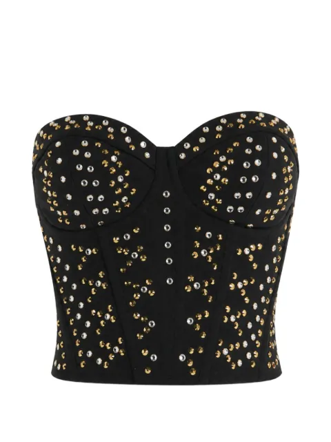 Temperley London Oberon stud-embellished corset top