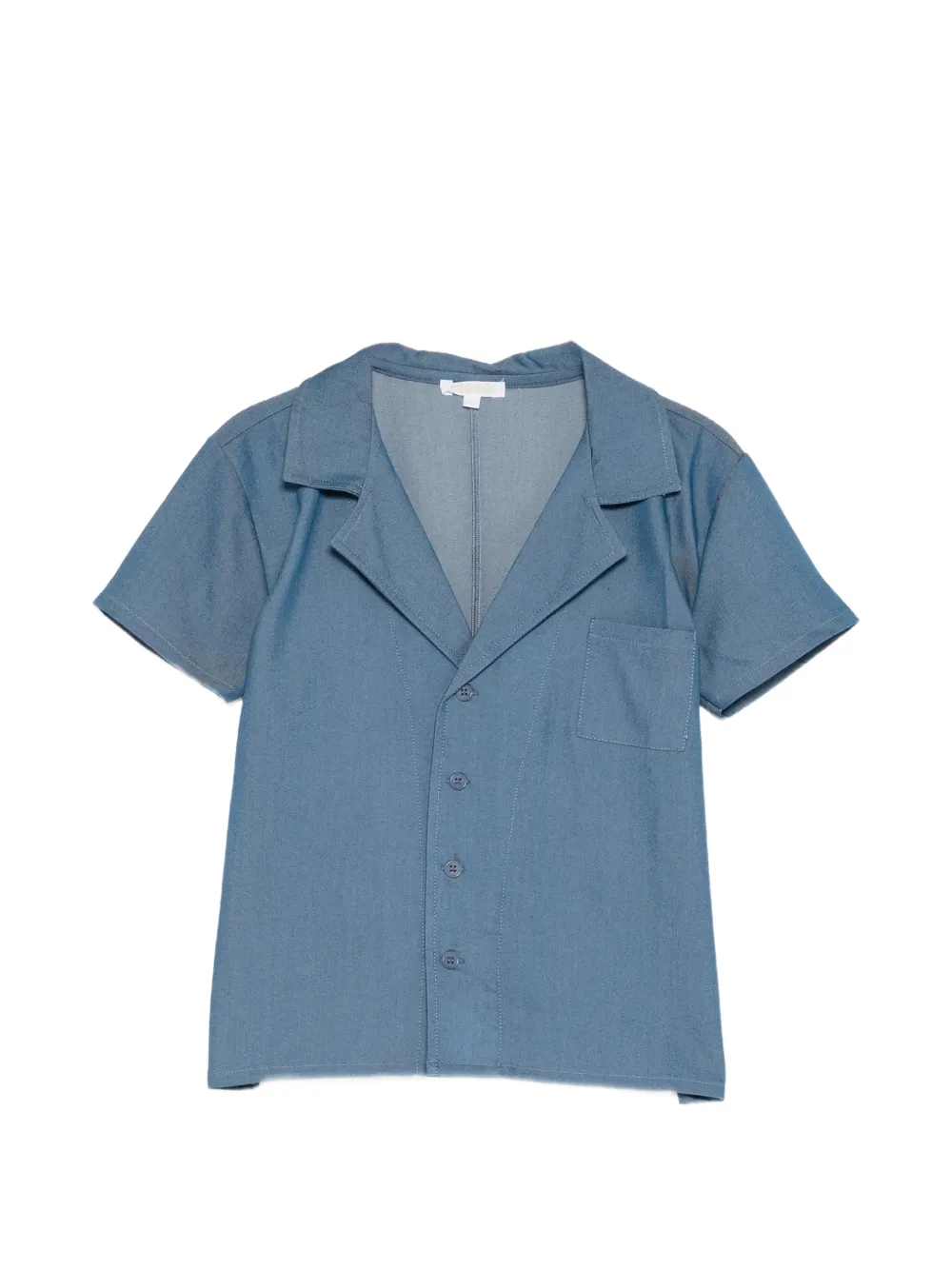 KINDRED short-sleeve notched-lapels shirt - Blu