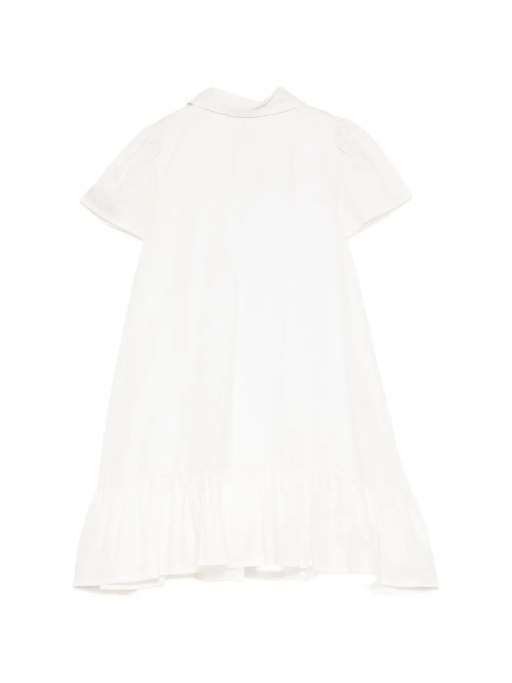 KINDRED Jurk met Peter Pan-kraag en ruches Beige
