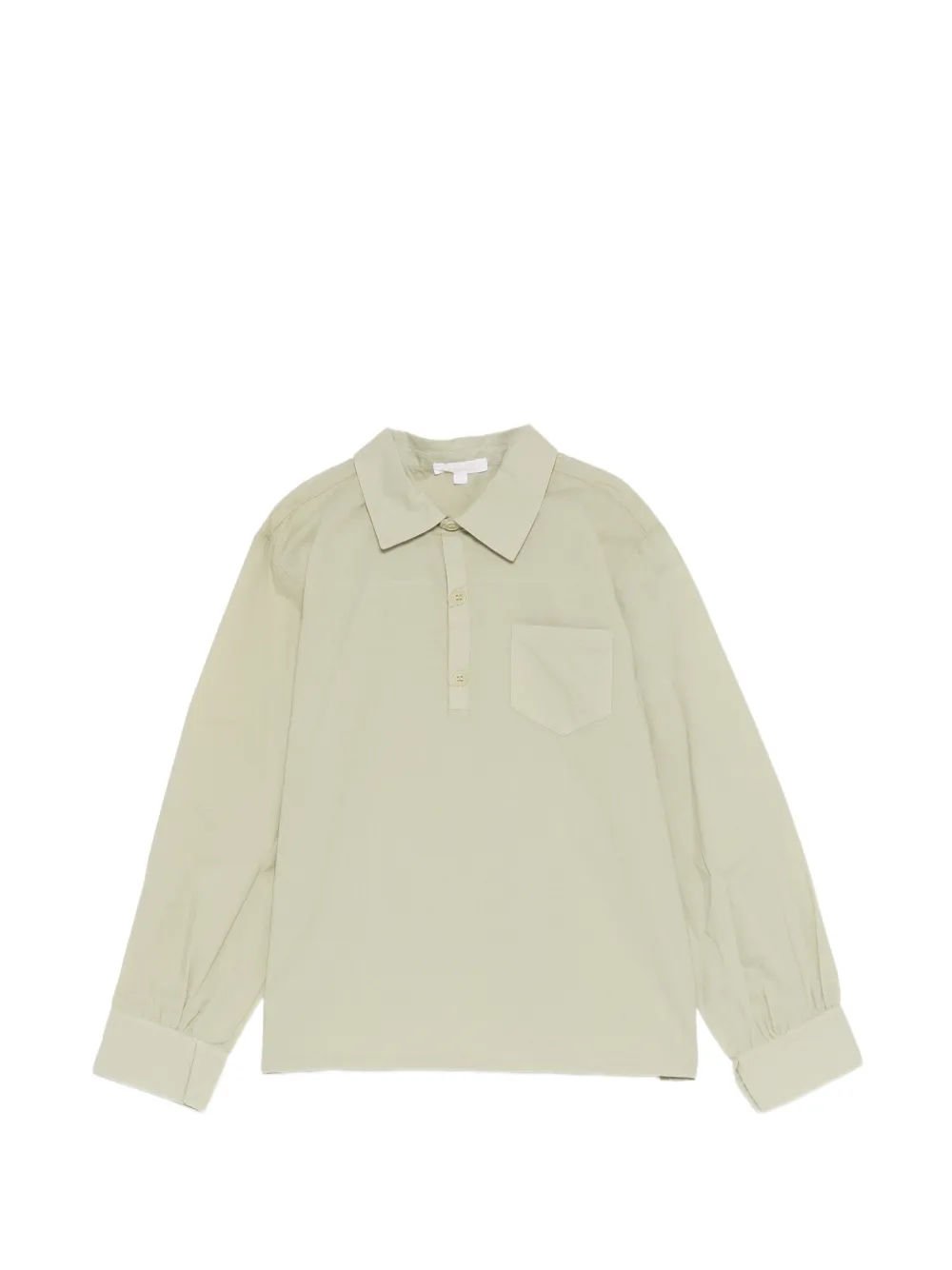 KINDRED Langärmeliges Poloshirt mit Brusttasche - Grün