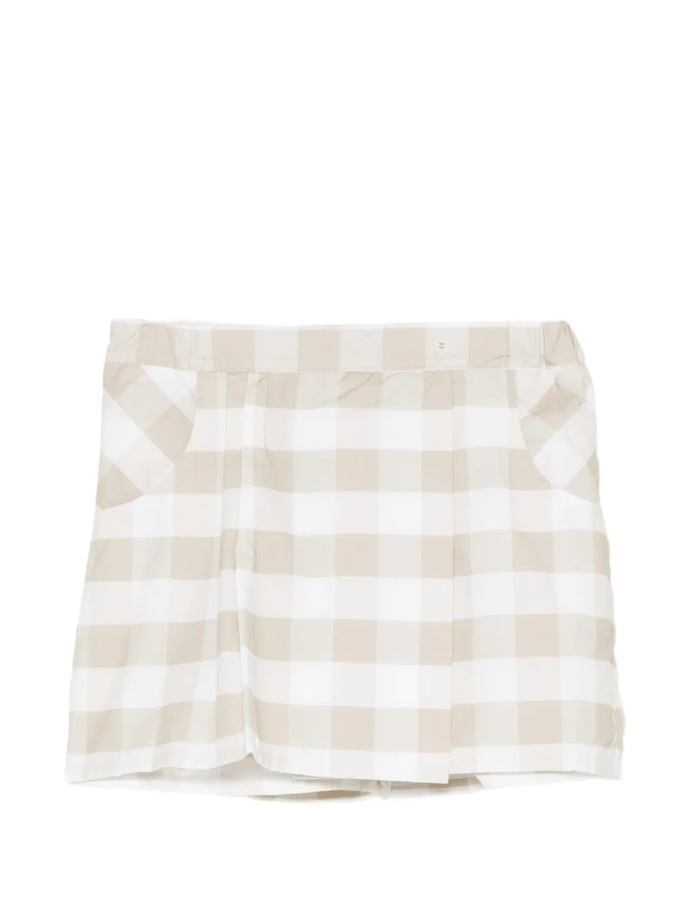 KINDRED gingham-check pleated skort - Toni neutri