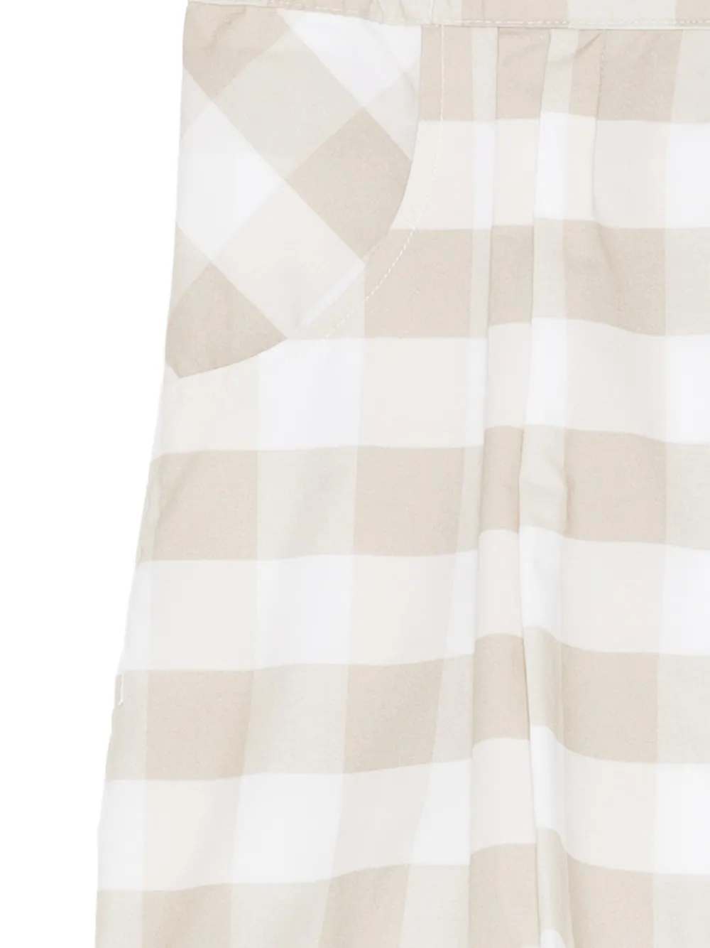 KINDRED gingham-check pleated skort Beige