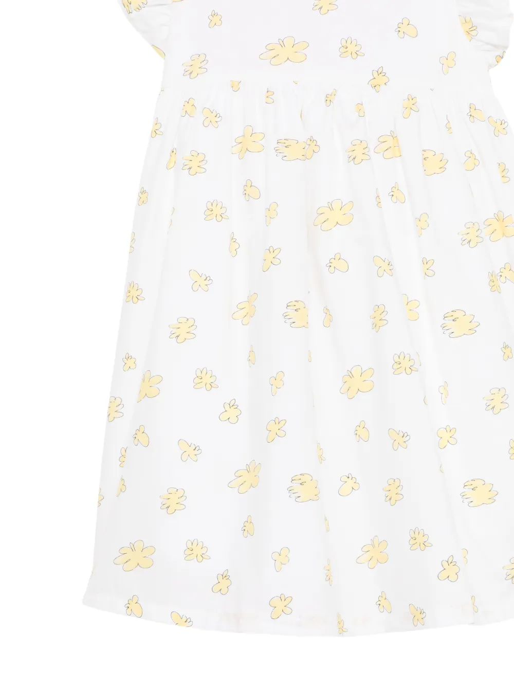 KINDRED Jurk met gingham-ruit en ruches Wit