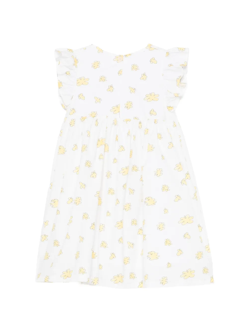 KINDRED Jurk met gingham-ruit en ruches Wit