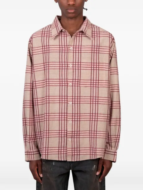 STORY mfg. Plane check handloom shirt