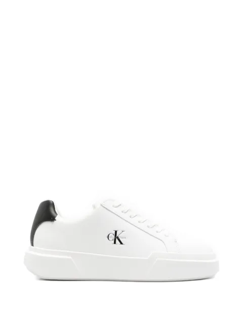 Calvin Klein tenis de piel con logo estampado