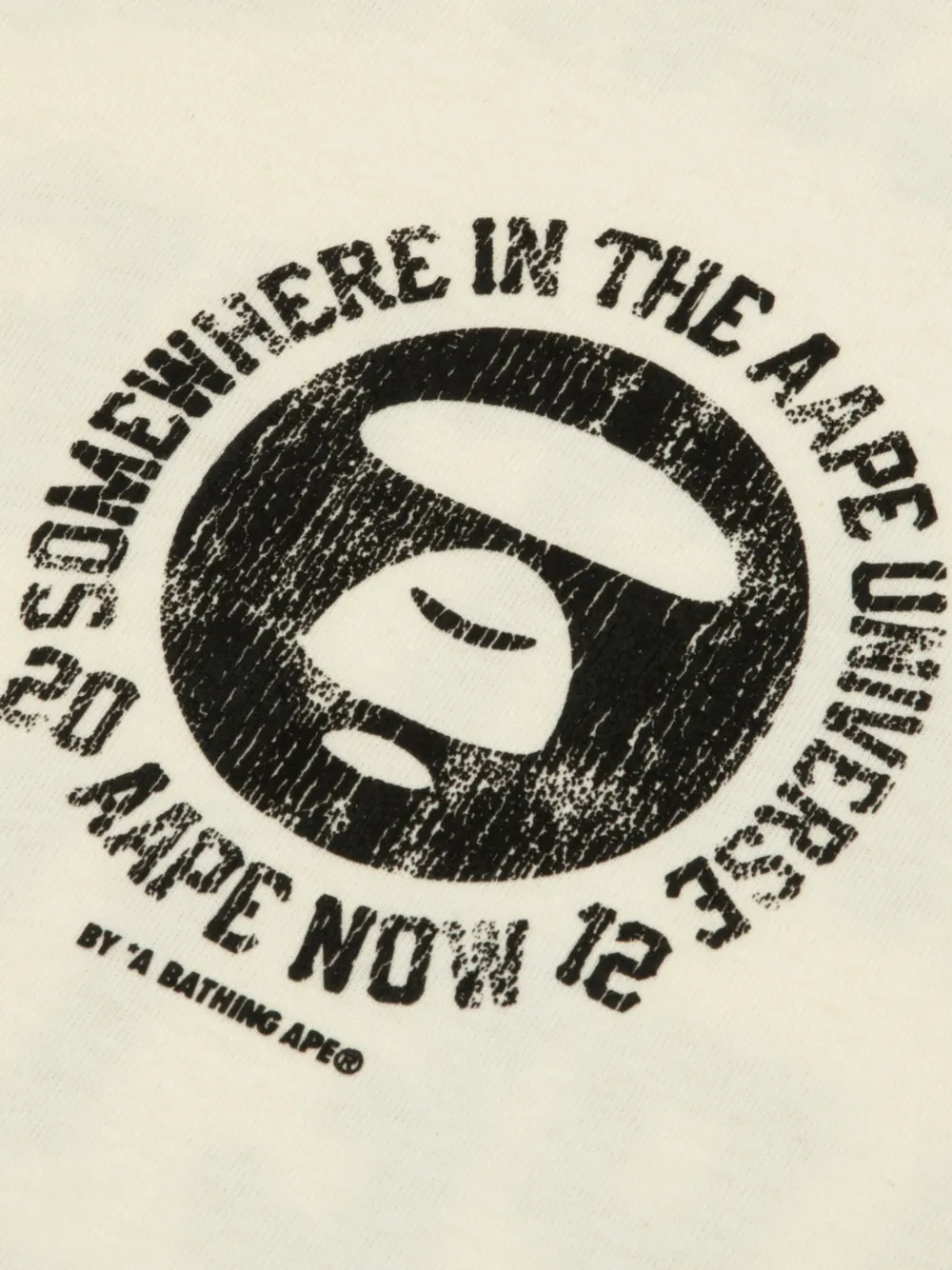AAPE BY *A BATHING APE Katoenen T-shirt met logoprint Beige