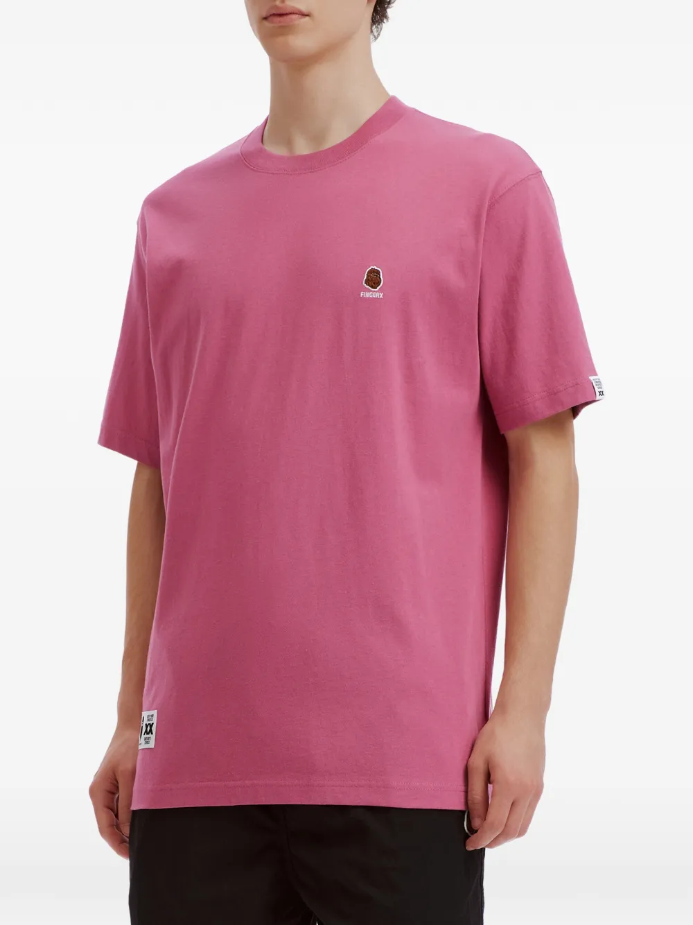FINGERCROXX T-shirt met logopatch Roze