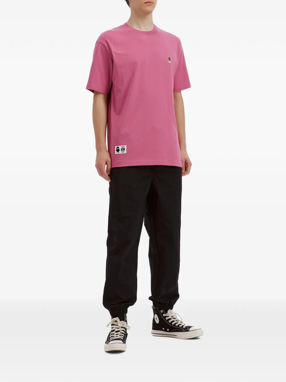 FINGERCROXX T-shirt met logopatch Roze